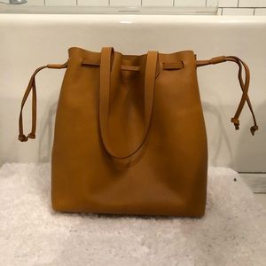 Madewell Large leather Drawstring Transport Tote